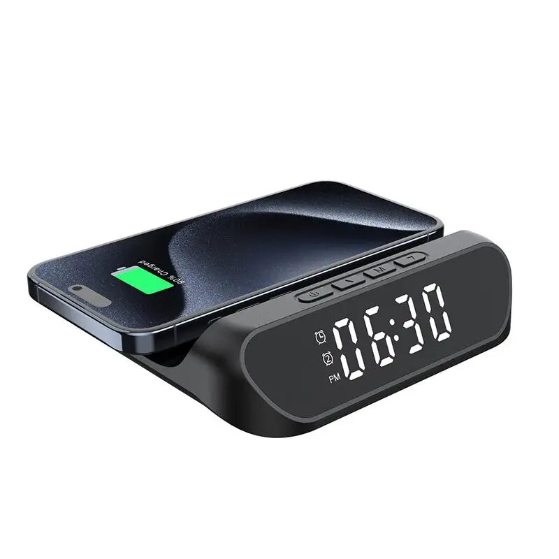 Minimalist Wireless Charging Desk Clock