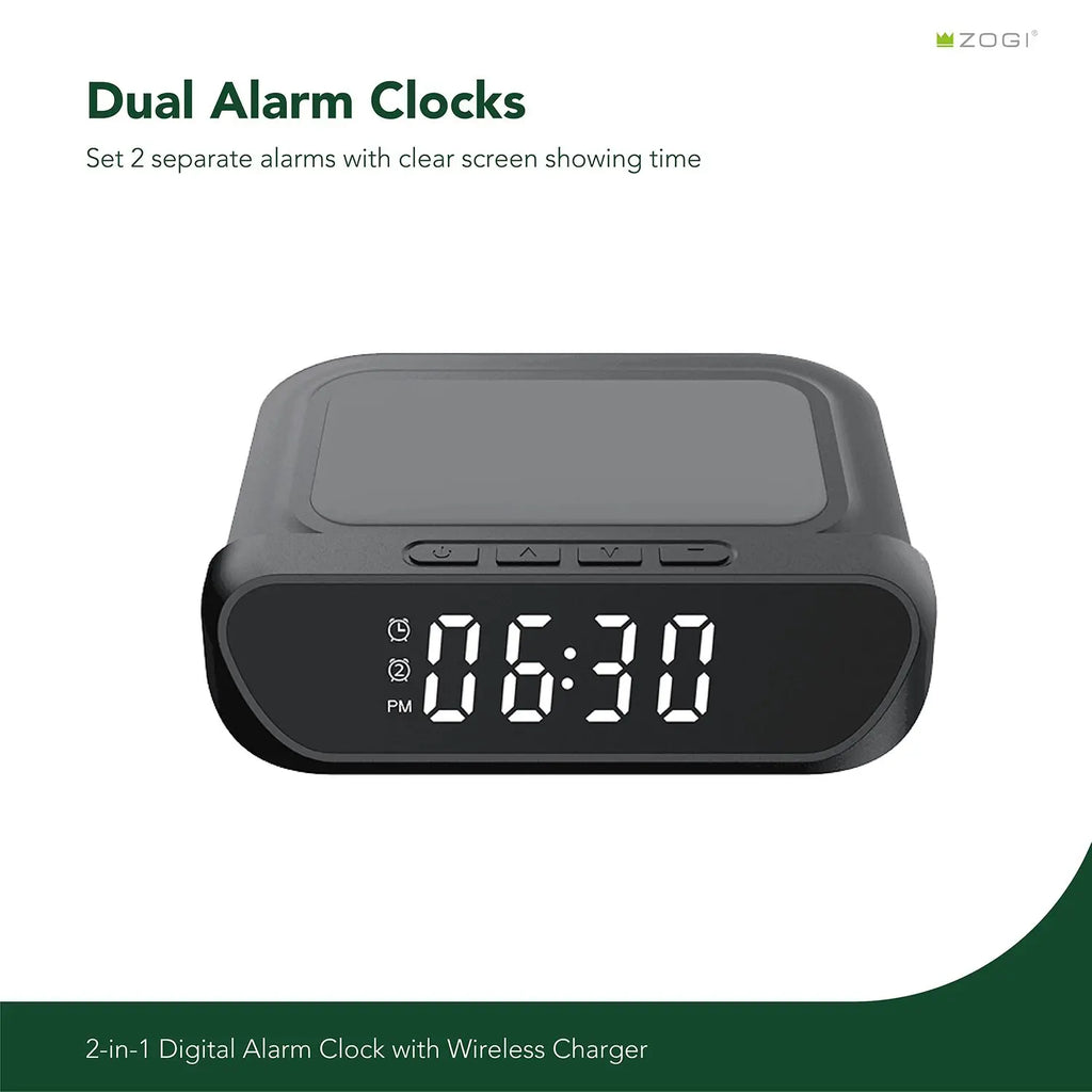 Minimalist Wireless Charging Desk Clock