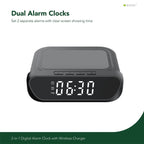 Minimalist Wireless Charging Desk Clock