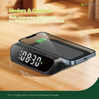 Minimalist Wireless Charging Desk Clock