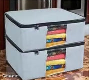 Saree Covers - Wardrobe Organizer with Zip & Transparent Window (Pack of 2)